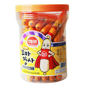 韩国海牌小力士鳕鱼肠整罐(20gx50根) 宝宝鳕鱼肠 宝宝奶酪芝士