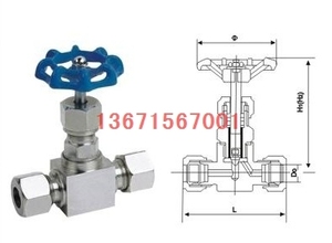 高压截止阀 仪表阀 304不锈钢卡套针型阀J91W-160P DN15品质保证
