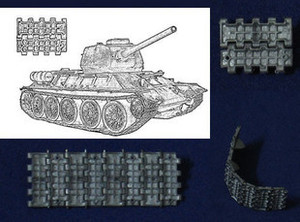 【蟹老板】环凌1:35 061 苏联T-34坦克模型金属履带（合金改件）