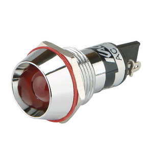 凯昆指示灯  开孔8mm金属铜壳高亮LED红色指示12V信号灯KL0812R