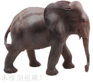 缅甸小叶紫檀木 木雕大象摆件吉祥如意象 红木雕刻家居饰品摆件
