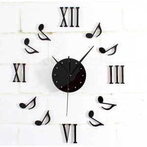 亚克力diy挂钟 音乐飞扬 创意组合时钟表 个性墙贴装饰挂钟