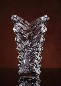 玩品 进口美国水晶玻璃雕刻心形装饰花瓶花器摆件 现货