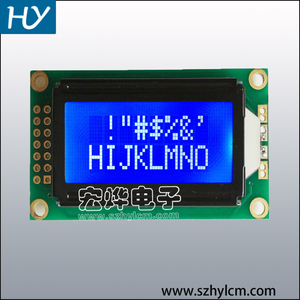 HY0802B-1液晶模块/液晶屏0802显示模块/外形尺寸58X32 14脚接口