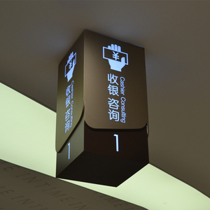 商场吊牌导视灯箱LED灯箱双面发光卫生间指示景区标识定制特价