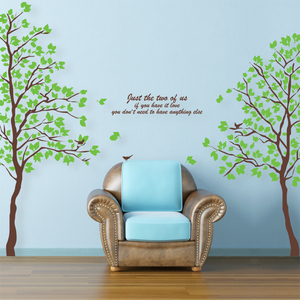 墙贴画客厅沙发电视墙壁背景贴画卧室可移除创意装饰温馨情侣树