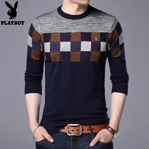 天猫 花花公子长袖t恤男时尚圆领2017秋季男士
