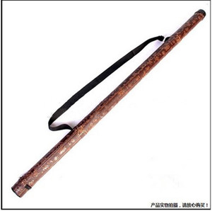 海竿硬质1.2米中国风鱼竿桶 加厚绒布鱼竿包 肩带式护竿桶 渔具包