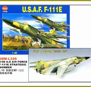 正德福1:48拼装军事飞机模型 美国空军F-111E战术轰炸机静态飞机