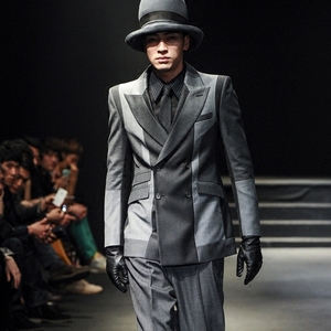 韩国代购男装韩版走秀外套绅士气质3色拼接潮流男士西装上衣修身