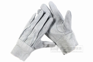 三筋全牛皮二层电焊手套加厚焊工隔热耐磨焊接劳保防护手套