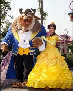 迪士尼 美女与野兽王子cosplay成人儿童服装衣服狮子面具