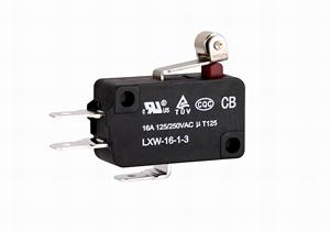 长寿命LXW-16-1-3小家电微动开关AC250V、DC220V带短轮