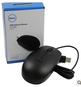 原装戴尔Dell鼠标MS111-T旭丽代工库存笔记本台式机有线USB一年换
