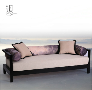 新中式沙发 现代简约全实木布艺组合 客厅样板房名宿禅意家具定制