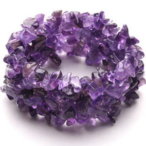 天然紫水晶碎石手排 紫水晶手链 多层多圈紫水晶手串 百搭