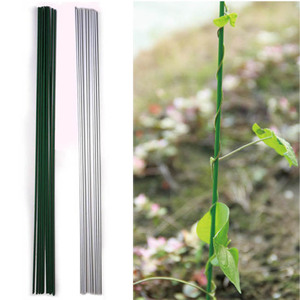 包塑铁丝硬线园艺铁线莲花支架 柱 DIY爬藤植物造型120厘米长