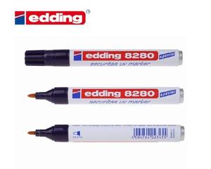 edding 艾迪油性记号笔 不可擦 防水耐洗记号笔8280UV笔紫光灯笔