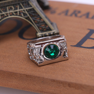 饰品批发 欧美创意个性镶钻奥地利水晶戒指--绿灯侠戒指