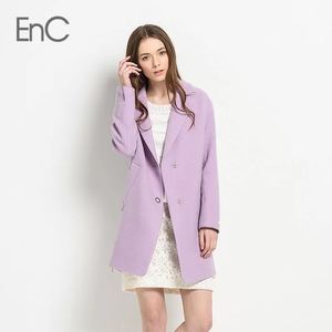 【顺丰包邮】清仓ENC专柜正品代购纯色轻薄毛呢大衣EHJH6