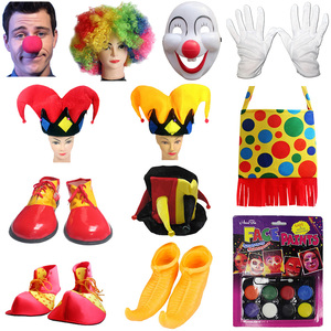 小丑魔术道具 小丑油彩帽子手套红鼻子鞋子面具舞台演出道具