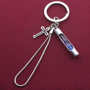 十字架沙漏钥匙扣创意男女士汽车钥匙链韩版金属钥匙圈挂件