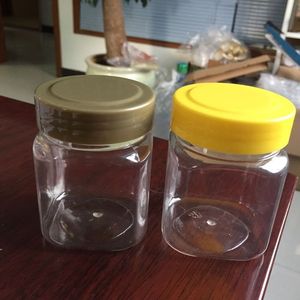 250g方形蜂蜜瓶 200ml塑料罐子 透明PET瓶子(PT081)