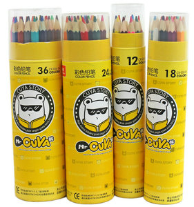 真彩彩铅CK-036纸盒筒装彩色铅笔儿童学生美术专业绘画绘图铅笔
