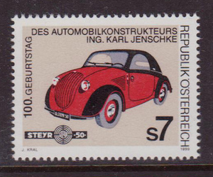 经典汽车 奥地利1999年邮票1全 全品 F0018