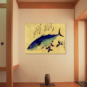 日本料理店装饰画浮世绘鱼寿司店酒店榻榻米壁画餐厅日式风格挂画