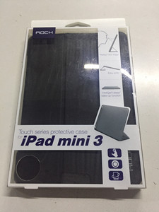 Rock洛克iPad mini3肤感系列保护套 黑色、金色、