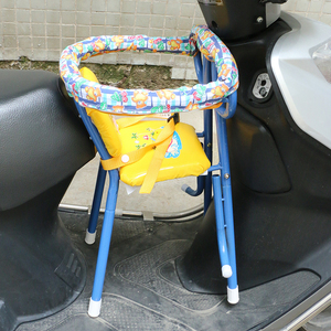 前置儿童宝宝婴儿蓝黄色坐椅座电动助力摩托车踏板座椅多省包邮