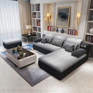 客厅转角可拆洗h大小户型布艺沙发组合家具2.5/3/3.1/3.2米