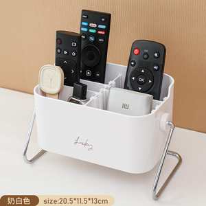 放电视空调遥控器的收纳盒家用客厅茶几旋转简约置物架杂物整理盒