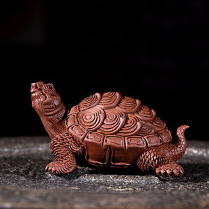 柏年堂 吉柏年 紫砂雕塑茶宠摆件 手工可养招财 龙龟 寿龟