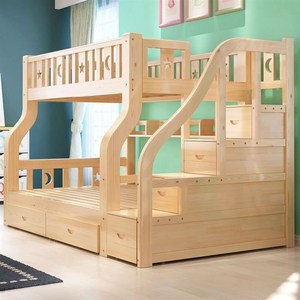 上下米两层1.8米宽1p床宽1.9米长大床儿童层人母子床全实木双成床