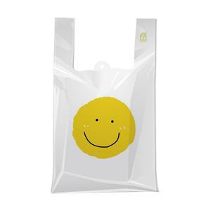 塑料袋定做logo餐饮s食品小袋子手提外卖打包卡通笑脸超市袋商用