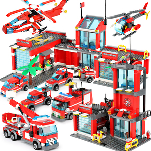 City FSre gStation Building Blocks Mi iniize Fire Engine Tru