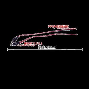 DC红黑线流接5.5x2.1mm插母直转电源插座公头电线用於灯带开关