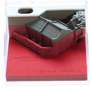 纸志上海会址石i库门老房子立体模型创意便签纸礼品纸雕定制便利