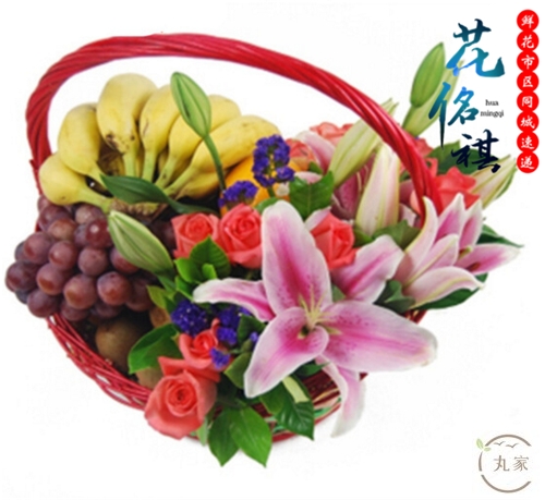 Sanmenxia Flower shop Tongcheng Express Visit elders to see patients Bless Tongcheng flowers fruit basket express