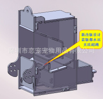 Factory supply acrylic splash-proof automatic feeder parrot small bird station stick drawer style