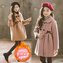 Girls autumn and winter 2018 new CUHK child bifacial? by Han edition Ocean Qi Children Thickened to Coat Fur Coats