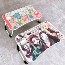 Corner biological bed desk folding computer desk lazy man learning small table Ghost Blade student dormitory artifact