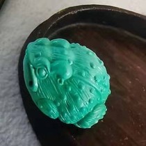 Hubei ore gao ci turquoise precision engraving Jinchan brave pendant origin direct on-site customization sale