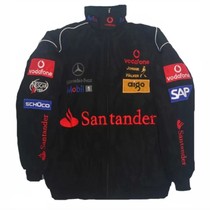 Ferrari F1 racing suit Winter warm cotton suit Mens cotton suit full embroidery motorcycle suit Mercedes-Benz team suit Women