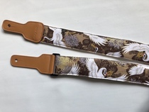 Original design pure manual and wind crane theme guitar belt suitable for various types of guitar bass