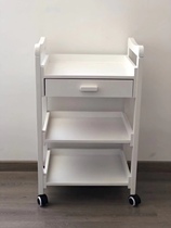 Modern simple white solid wood beauty tool cart nail salon salon massage massage trolley