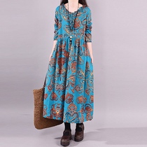 Summer exotic ethnic print Half sleeve dress