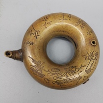 Boutique Antique Bronze Ware Ancient Play Collection Water Drop Shore Zetinklan Ink Stone Drop Wenfang Four Treasure Goods Furnishing